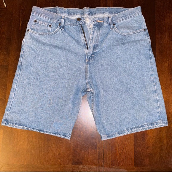 medium Men 38 blue jean denim short pockets - Picture 1 of 2